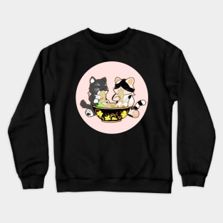 Ramen Cat Anime Kawaii Japanese Gift Kitty Kitten Crewneck Sweatshirt